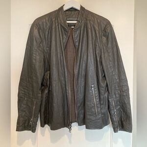 John Varvatos Linen Zip Up Jacket